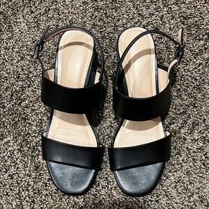 Bjorndal Black Wedge Sandals
